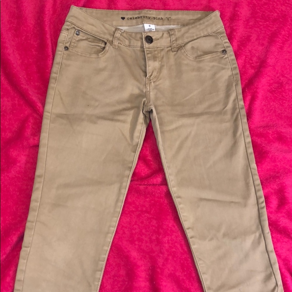 Khaki skinny jeans